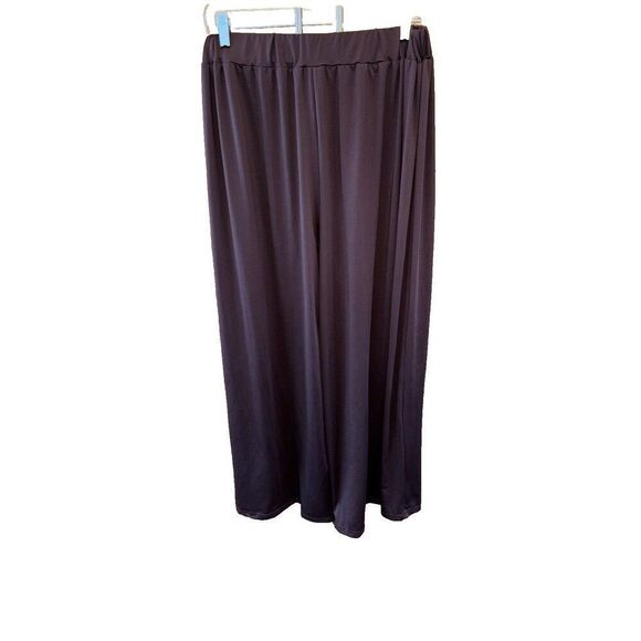 SHEIN Two Piece Set Crop Top Wide Leg Pants Women XL Cozy Knit Chocolate Brown - Picture 9 of 10